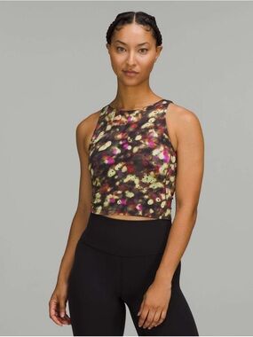 lululemon Align High-Neck Tank Top in the Soft Focus Splatter Green Multi print